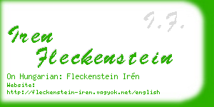 iren fleckenstein business card